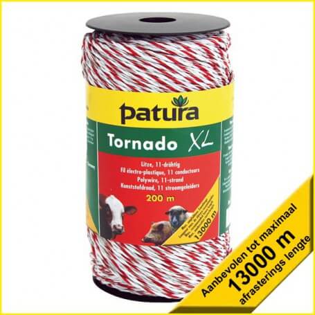 Patura Schrikdraad Tornado XL kunststofdraad - 200, 400 of 1000 meter