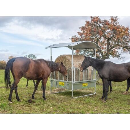 Voerruif met veiligheidsvoerhek voor paarden